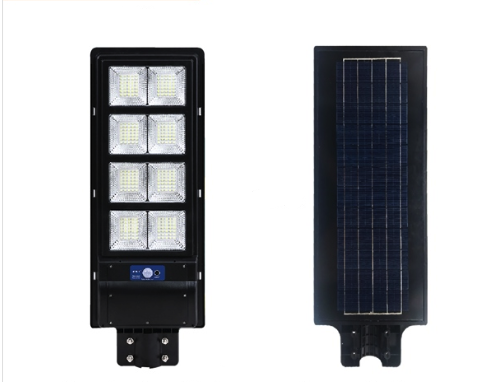 Lampa solara stradala LED 400W cu panou fotovoltaic cu 8 casete